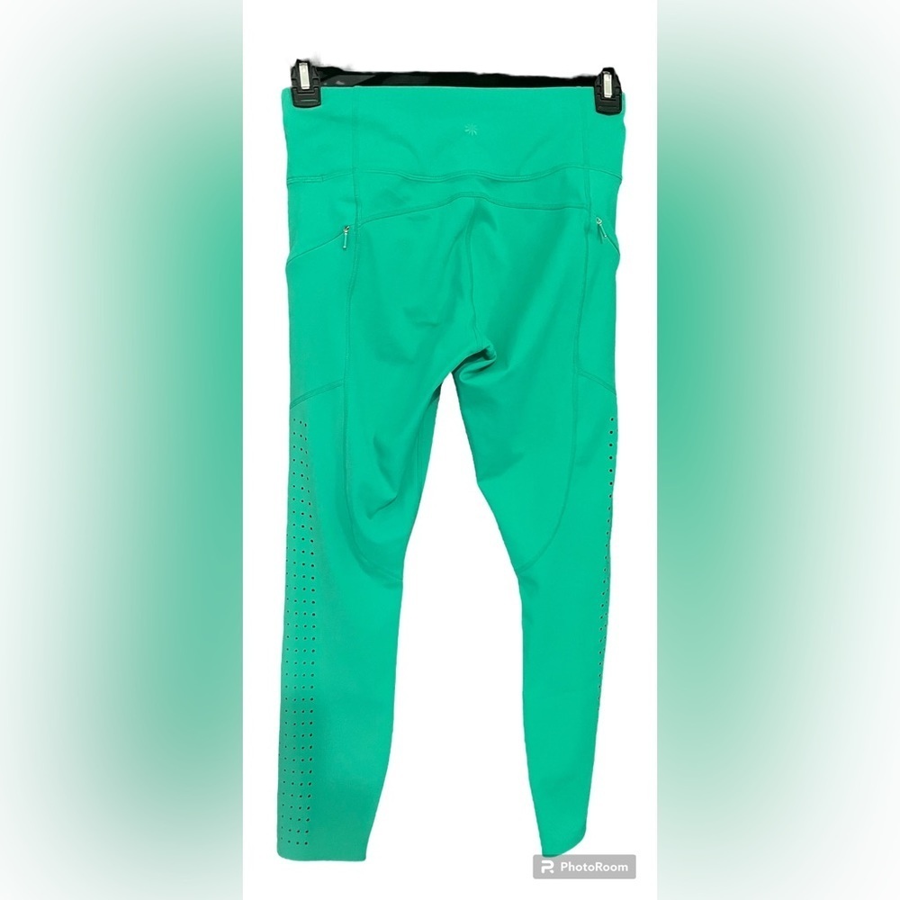 Athleta neon green full length leggings size Small W14 L33 I25 - Picture 4 of 5